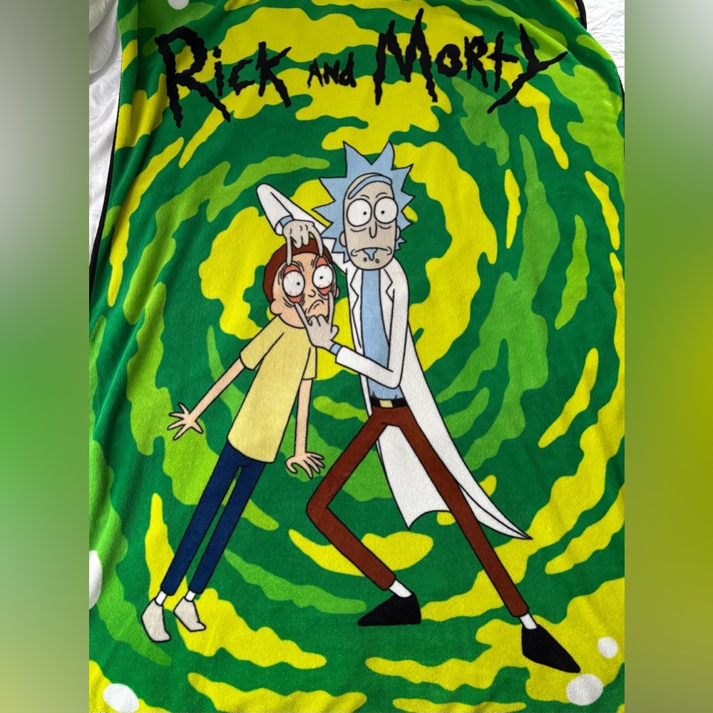 Rick and Morty Cozy fleece throw blanket from [adult swim] Loungefly